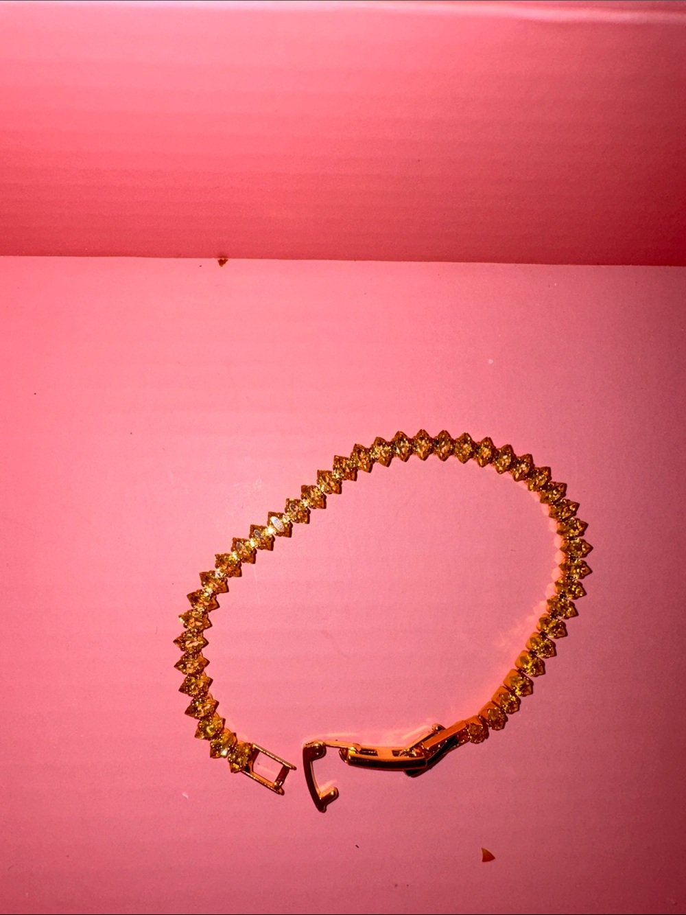 Gold plated with yellow CZ’s Tennis Bracelet - Sparkling Yellow-Gold